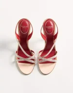 Valentino Dans Le Foyer Satin Sandal With Crystals 105Mm - Image 4